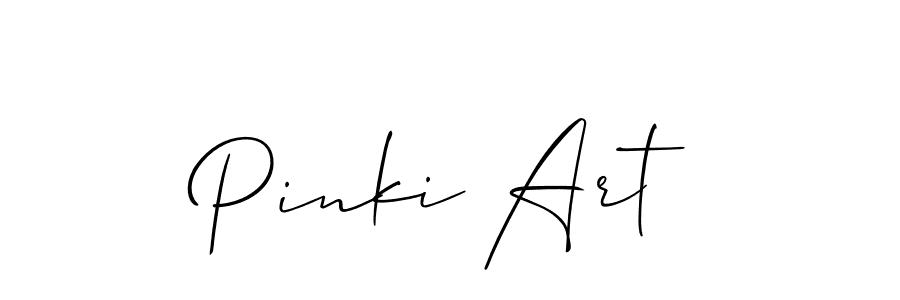 How to Draw Pinki Art signature style? Allison_Script is a latest design signature styles for name Pinki Art. Pinki Art signature style 2 images and pictures png