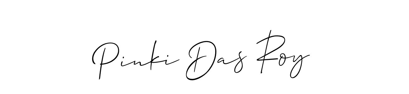 Allison_Script is a professional signature style that is perfect for those who want to add a touch of class to their signature. It is also a great choice for those who want to make their signature more unique. Get Pinki Das Roy name to fancy signature for free. Pinki Das Roy signature style 2 images and pictures png