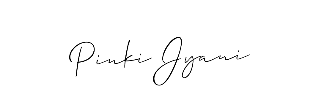 It looks lik you need a new signature style for name Pinki Jyani. Design unique handwritten (Allison_Script) signature with our free signature maker in just a few clicks. Pinki Jyani signature style 2 images and pictures png