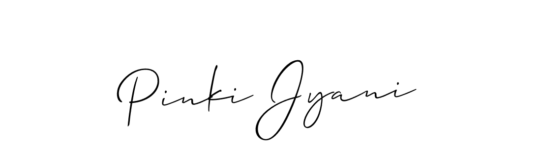 How to make Pinki Jyani signature? Allison_Script is a professional autograph style. Create handwritten signature for Pinki Jyani name. Pinki Jyani signature style 2 images and pictures png