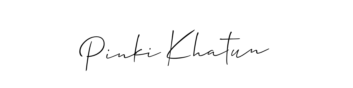You should practise on your own different ways (Allison_Script) to write your name (Pinki Khatun) in signature. don't let someone else do it for you. Pinki Khatun signature style 2 images and pictures png