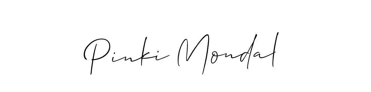 You should practise on your own different ways (Allison_Script) to write your name (Pinki Mondal) in signature. don't let someone else do it for you. Pinki Mondal signature style 2 images and pictures png