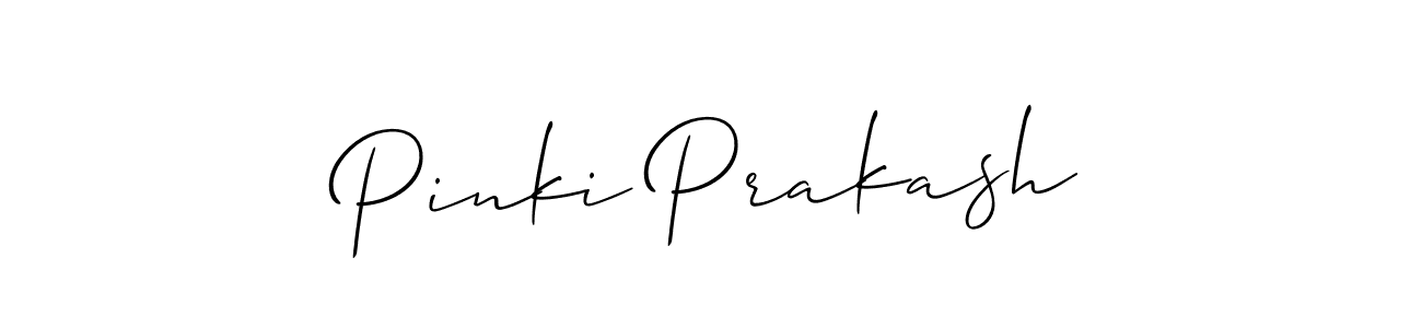 Pinki Prakash stylish signature style. Best Handwritten Sign (Allison_Script) for my name. Handwritten Signature Collection Ideas for my name Pinki Prakash. Pinki Prakash signature style 2 images and pictures png