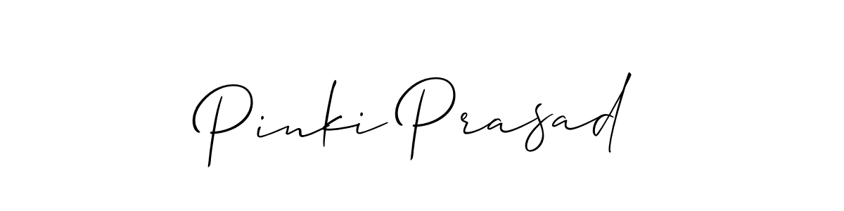 Create a beautiful signature design for name Pinki Prasad. With this signature (Allison_Script) fonts, you can make a handwritten signature for free. Pinki Prasad signature style 2 images and pictures png