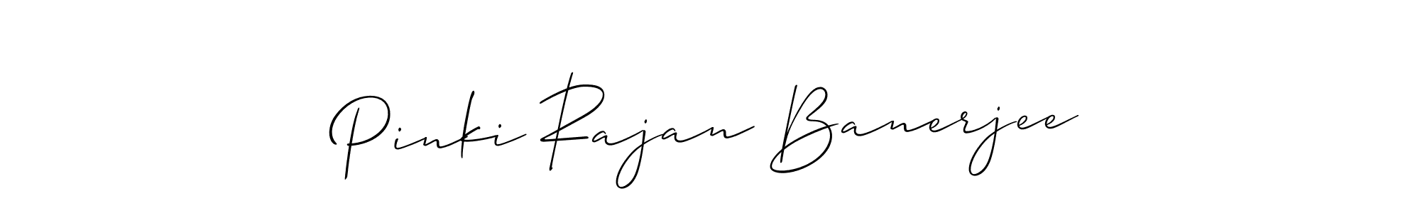 Allison_Script is a professional signature style that is perfect for those who want to add a touch of class to their signature. It is also a great choice for those who want to make their signature more unique. Get Pinki Rajan Banerjee name to fancy signature for free. Pinki Rajan Banerjee signature style 2 images and pictures png