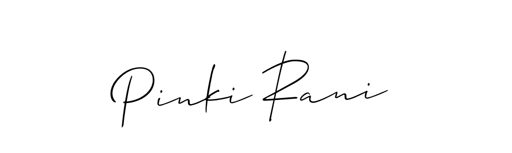 How to Draw Pinki Rani signature style? Allison_Script is a latest design signature styles for name Pinki Rani. Pinki Rani signature style 2 images and pictures png