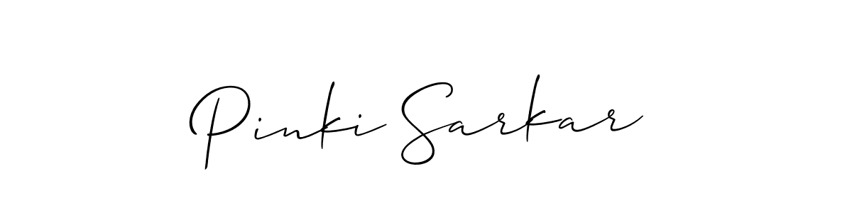 How to make Pinki Sarkar signature? Allison_Script is a professional autograph style. Create handwritten signature for Pinki Sarkar name. Pinki Sarkar signature style 2 images and pictures png