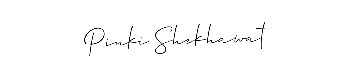 Make a short Pinki Shekhawat signature style. Manage your documents anywhere anytime using Allison_Script. Create and add eSignatures, submit forms, share and send files easily. Pinki Shekhawat signature style 2 images and pictures png