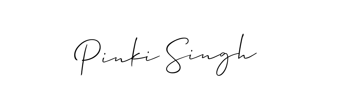 Similarly Allison_Script is the best handwritten signature design. Signature creator online .You can use it as an online autograph creator for name Pinki Singh. Pinki Singh signature style 2 images and pictures png