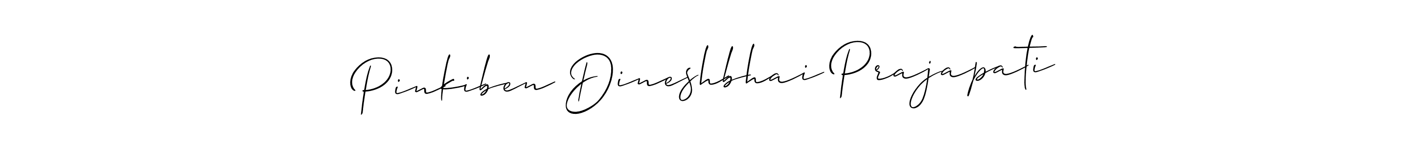 You should practise on your own different ways (Allison_Script) to write your name (Pinkiben Dineshbhai Prajapati) in signature. don't let someone else do it for you. Pinkiben Dineshbhai Prajapati signature style 2 images and pictures png