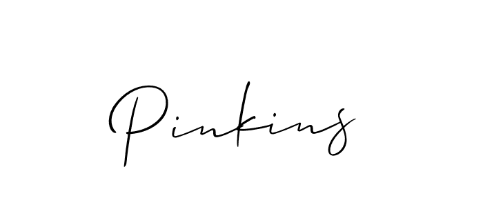 Design your own signature with our free online signature maker. With this signature software, you can create a handwritten (Allison_Script) signature for name Pinkins. Pinkins signature style 2 images and pictures png