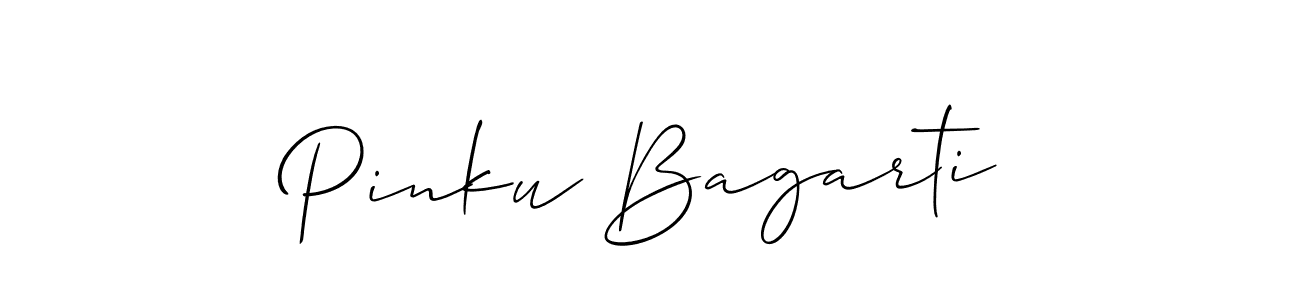 Pinku Bagarti stylish signature style. Best Handwritten Sign (Allison_Script) for my name. Handwritten Signature Collection Ideas for my name Pinku Bagarti. Pinku Bagarti signature style 2 images and pictures png