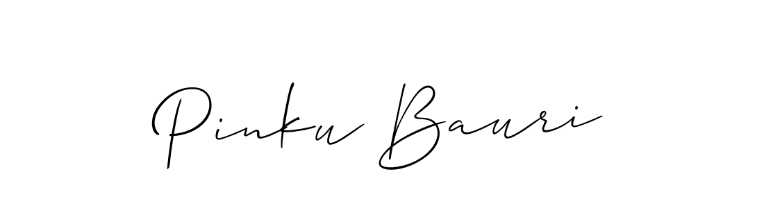 It looks lik you need a new signature style for name Pinku Bauri. Design unique handwritten (Allison_Script) signature with our free signature maker in just a few clicks. Pinku Bauri signature style 2 images and pictures png