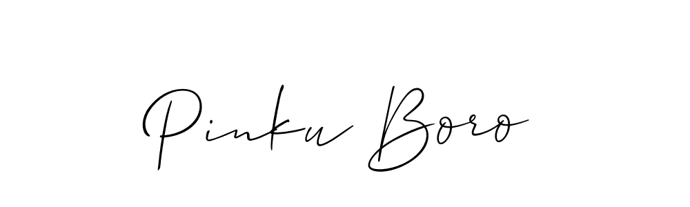 It looks lik you need a new signature style for name Pinku Boro. Design unique handwritten (Allison_Script) signature with our free signature maker in just a few clicks. Pinku Boro signature style 2 images and pictures png