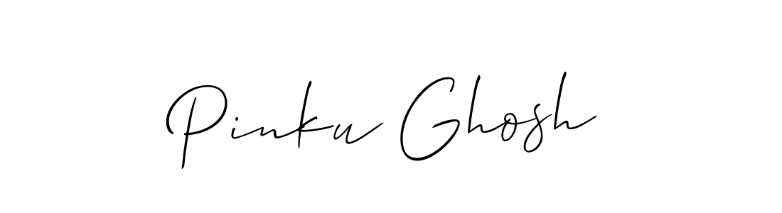 Use a signature maker to create a handwritten signature online. With this signature software, you can design (Allison_Script) your own signature for name Pinku Ghosh. Pinku Ghosh signature style 2 images and pictures png