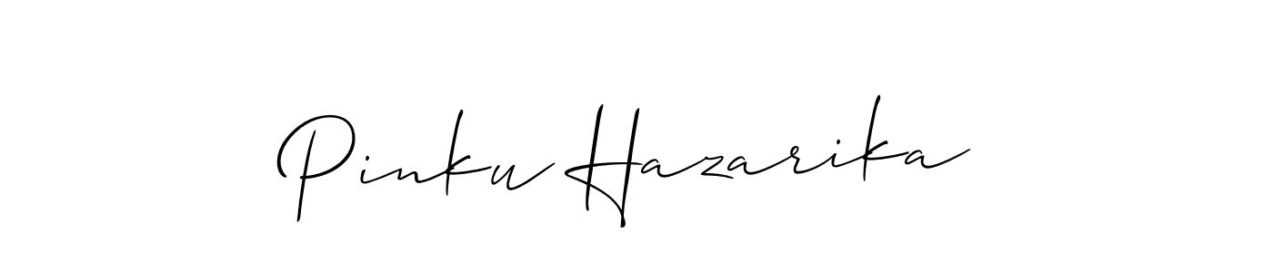 How to make Pinku Hazarika signature? Allison_Script is a professional autograph style. Create handwritten signature for Pinku Hazarika name. Pinku Hazarika signature style 2 images and pictures png