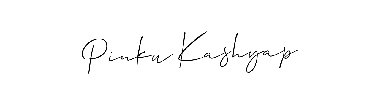 Create a beautiful signature design for name Pinku Kashyap. With this signature (Allison_Script) fonts, you can make a handwritten signature for free. Pinku Kashyap signature style 2 images and pictures png