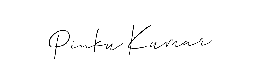 Create a beautiful signature design for name Pinku Kumar. With this signature (Allison_Script) fonts, you can make a handwritten signature for free. Pinku Kumar signature style 2 images and pictures png