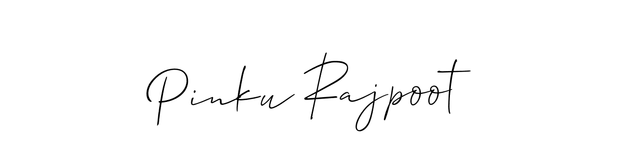 It looks lik you need a new signature style for name Pinku Rajpoot. Design unique handwritten (Allison_Script) signature with our free signature maker in just a few clicks. Pinku Rajpoot signature style 2 images and pictures png