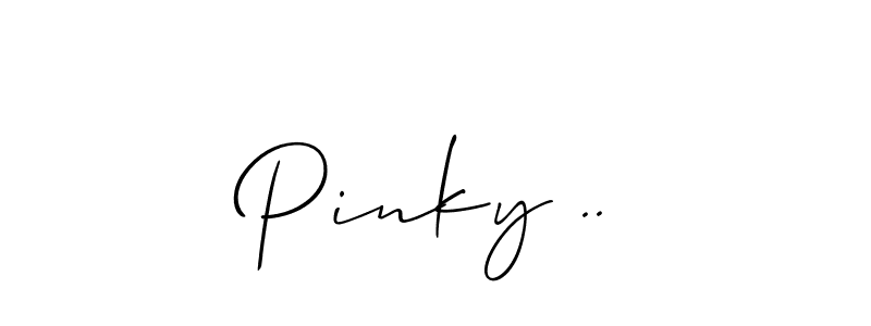 Make a beautiful signature design for name Pinky ... With this signature (Allison_Script) style, you can create a handwritten signature for free. Pinky .. signature style 2 images and pictures png