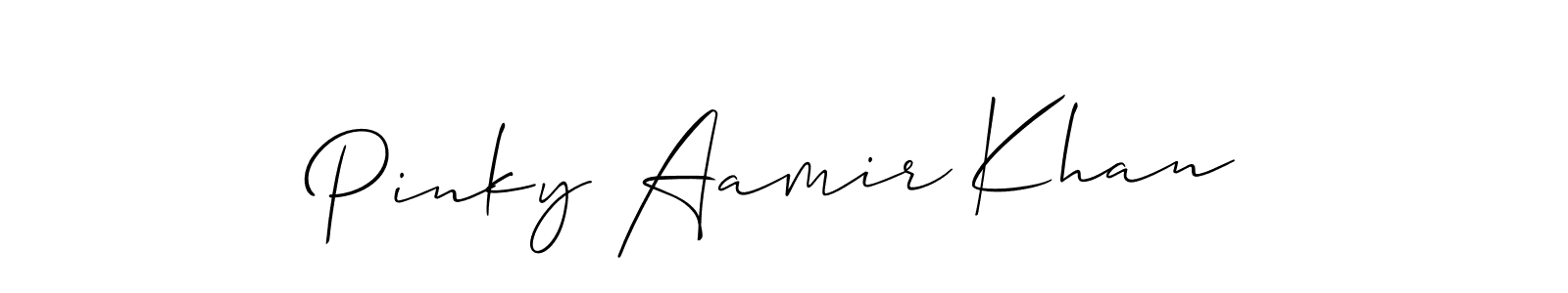Make a beautiful signature design for name Pinky Aamir Khan. Use this online signature maker to create a handwritten signature for free. Pinky Aamir Khan signature style 2 images and pictures png