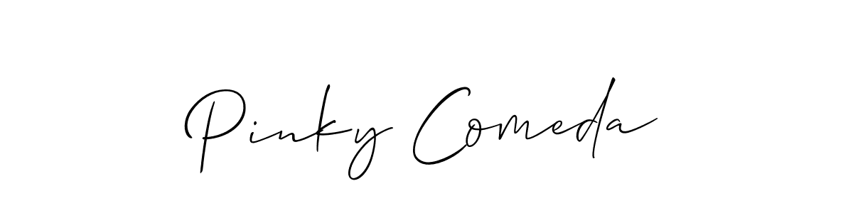 This is the best signature style for the Pinky Comeda name. Also you like these signature font (Allison_Script). Mix name signature. Pinky Comeda signature style 2 images and pictures png