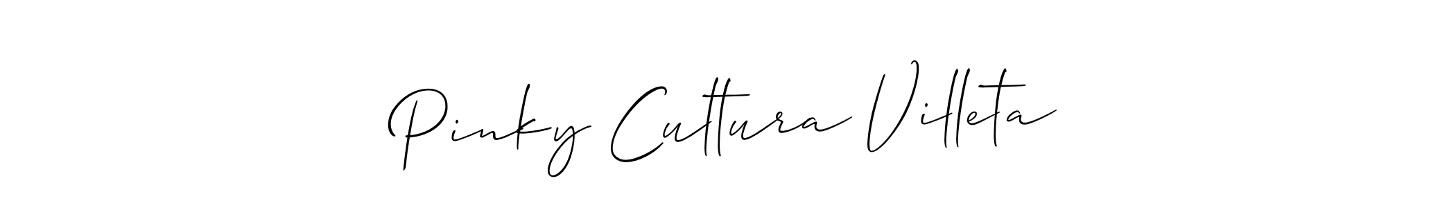 Design your own signature with our free online signature maker. With this signature software, you can create a handwritten (Allison_Script) signature for name Pinky Cultura Villeta. Pinky Cultura Villeta signature style 2 images and pictures png