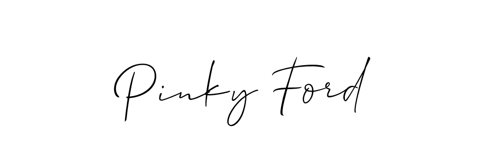 Allison_Script is a professional signature style that is perfect for those who want to add a touch of class to their signature. It is also a great choice for those who want to make their signature more unique. Get Pinky Ford name to fancy signature for free. Pinky Ford signature style 2 images and pictures png