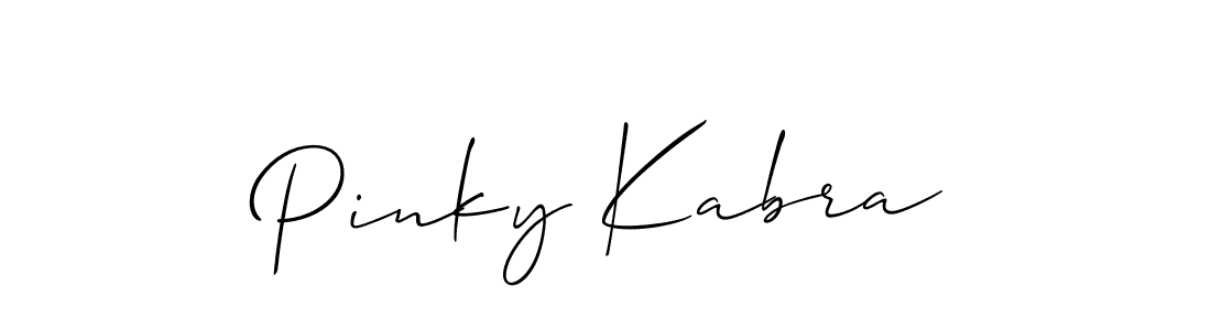 Design your own signature with our free online signature maker. With this signature software, you can create a handwritten (Allison_Script) signature for name Pinky Kabra. Pinky Kabra signature style 2 images and pictures png