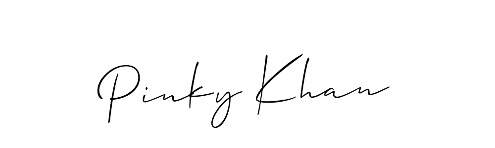 Create a beautiful signature design for name Pinky Khan. With this signature (Allison_Script) fonts, you can make a handwritten signature for free. Pinky Khan signature style 2 images and pictures png