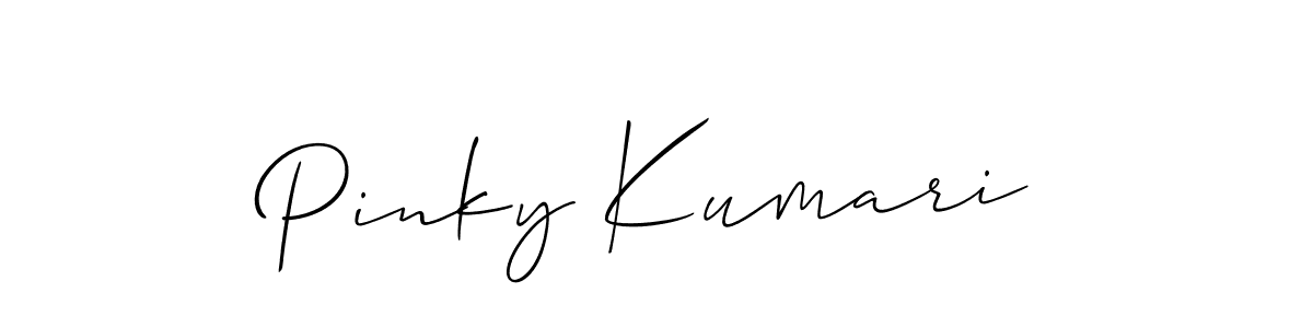 How to make Pinky Kumari name signature. Use Allison_Script style for creating short signs online. This is the latest handwritten sign. Pinky Kumari signature style 2 images and pictures png
