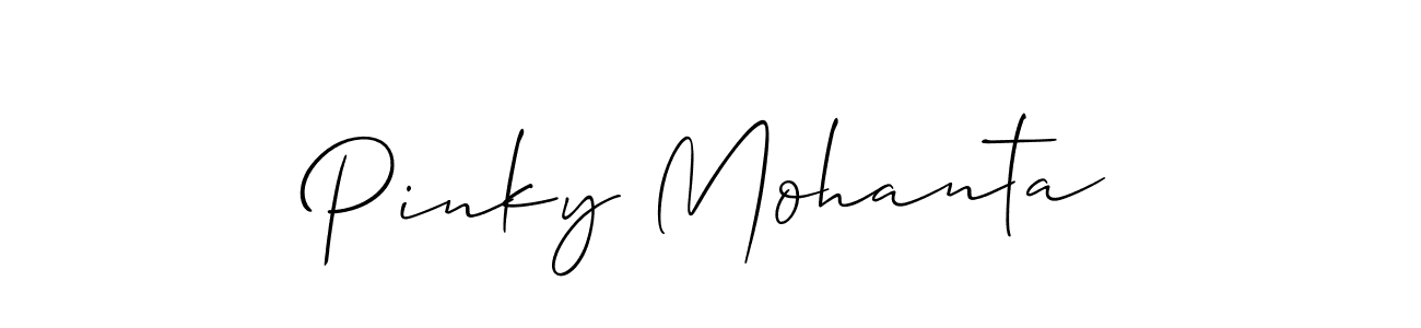 How to make Pinky Mohanta signature? Allison_Script is a professional autograph style. Create handwritten signature for Pinky Mohanta name. Pinky Mohanta signature style 2 images and pictures png