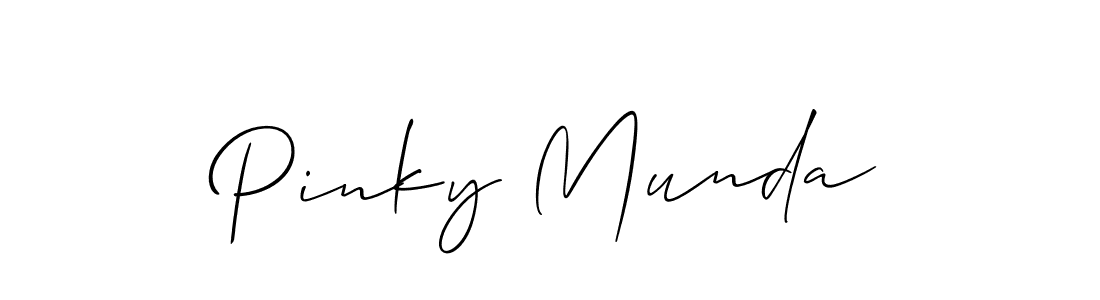 You should practise on your own different ways (Allison_Script) to write your name (Pinky Munda) in signature. don't let someone else do it for you. Pinky Munda signature style 2 images and pictures png