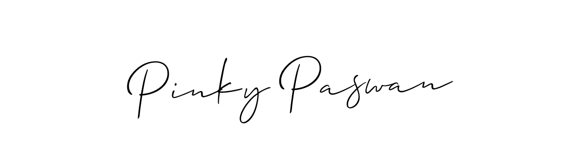 Allison_Script is a professional signature style that is perfect for those who want to add a touch of class to their signature. It is also a great choice for those who want to make their signature more unique. Get Pinky Paswan name to fancy signature for free. Pinky Paswan signature style 2 images and pictures png