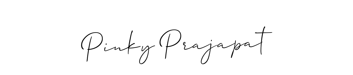 Best and Professional Signature Style for Pinky Prajapat. Allison_Script Best Signature Style Collection. Pinky Prajapat signature style 2 images and pictures png