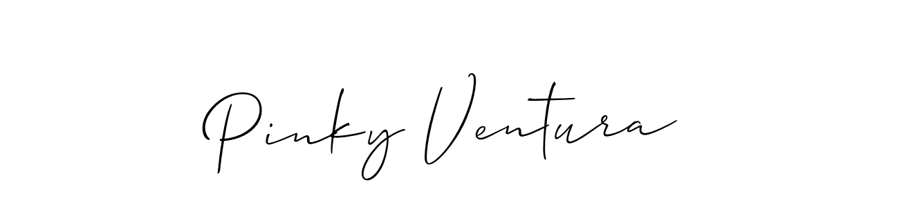 How to make Pinky Ventura name signature. Use Allison_Script style for creating short signs online. This is the latest handwritten sign. Pinky Ventura signature style 2 images and pictures png