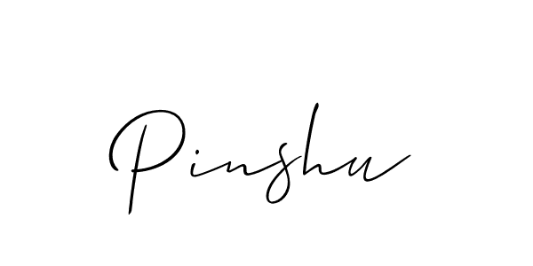 How to make Pinshu signature? Allison_Script is a professional autograph style. Create handwritten signature for Pinshu name. Pinshu signature style 2 images and pictures png