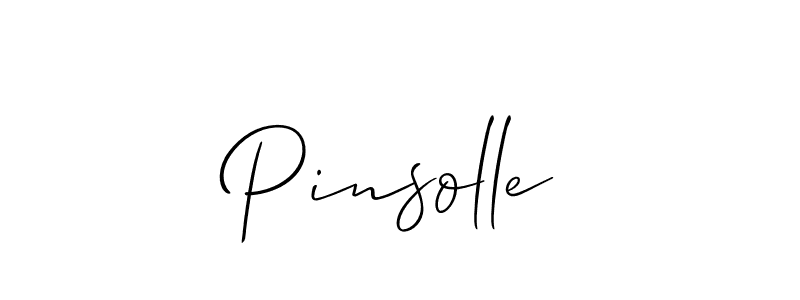 Make a beautiful signature design for name Pinsolle. With this signature (Allison_Script) style, you can create a handwritten signature for free. Pinsolle signature style 2 images and pictures png