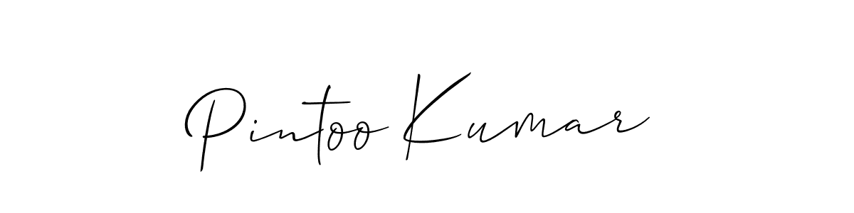 Create a beautiful signature design for name Pintoo Kumar. With this signature (Allison_Script) fonts, you can make a handwritten signature for free. Pintoo Kumar signature style 2 images and pictures png