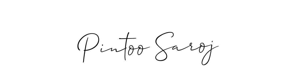 Similarly Allison_Script is the best handwritten signature design. Signature creator online .You can use it as an online autograph creator for name Pintoo Saroj. Pintoo Saroj signature style 2 images and pictures png