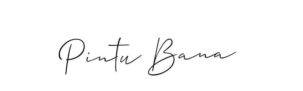 if you are searching for the best signature style for your name Pintu Bana. so please give up your signature search. here we have designed multiple signature styles  using Allison_Script. Pintu Bana signature style 2 images and pictures png