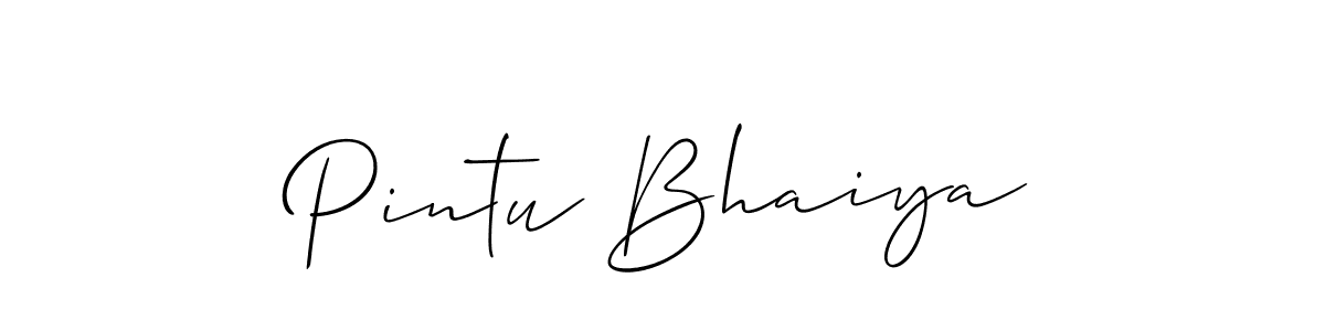 How to Draw Pintu Bhaiya signature style? Allison_Script is a latest design signature styles for name Pintu Bhaiya. Pintu Bhaiya signature style 2 images and pictures png
