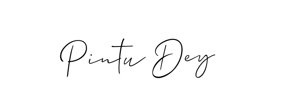 Make a beautiful signature design for name Pintu Dey. With this signature (Allison_Script) style, you can create a handwritten signature for free. Pintu Dey signature style 2 images and pictures png