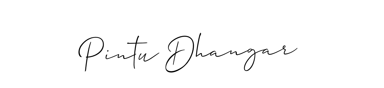 Make a short Pintu Dhangar signature style. Manage your documents anywhere anytime using Allison_Script. Create and add eSignatures, submit forms, share and send files easily. Pintu Dhangar signature style 2 images and pictures png