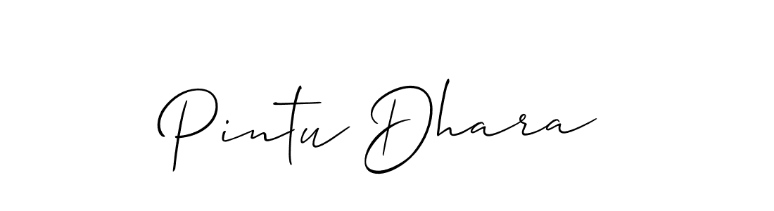 You should practise on your own different ways (Allison_Script) to write your name (Pintu Dhara) in signature. don't let someone else do it for you. Pintu Dhara signature style 2 images and pictures png