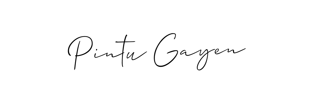 Also You can easily find your signature by using the search form. We will create Pintu Gayen name handwritten signature images for you free of cost using Allison_Script sign style. Pintu Gayen signature style 2 images and pictures png