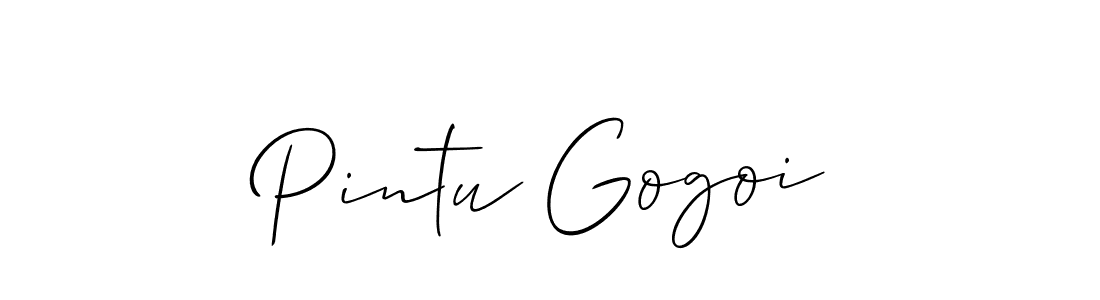 This is the best signature style for the Pintu Gogoi name. Also you like these signature font (Allison_Script). Mix name signature. Pintu Gogoi signature style 2 images and pictures png