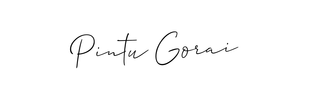 Create a beautiful signature design for name Pintu Gorai. With this signature (Allison_Script) fonts, you can make a handwritten signature for free. Pintu Gorai signature style 2 images and pictures png