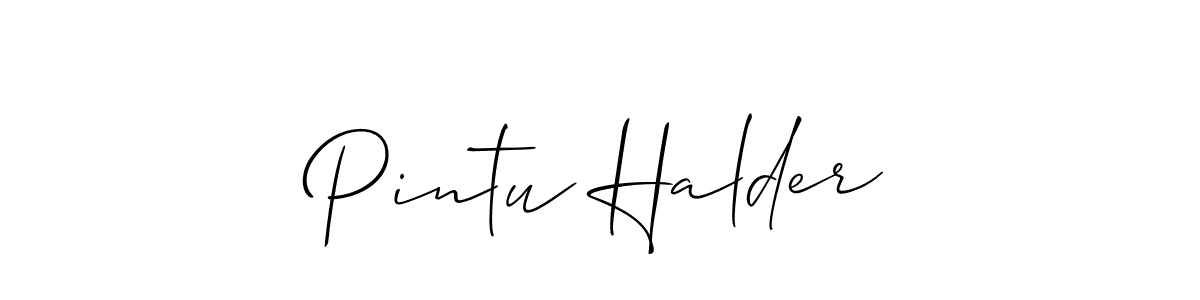 Create a beautiful signature design for name Pintu Halder. With this signature (Allison_Script) fonts, you can make a handwritten signature for free. Pintu Halder signature style 2 images and pictures png