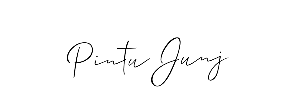 How to make Pintu Junj signature? Allison_Script is a professional autograph style. Create handwritten signature for Pintu Junj name. Pintu Junj signature style 2 images and pictures png